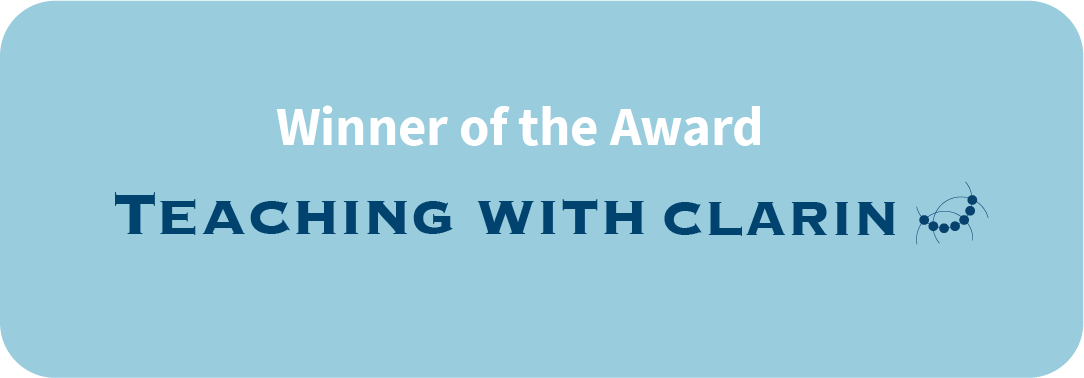Winner of the Award Teaching with CLARIN (2021)